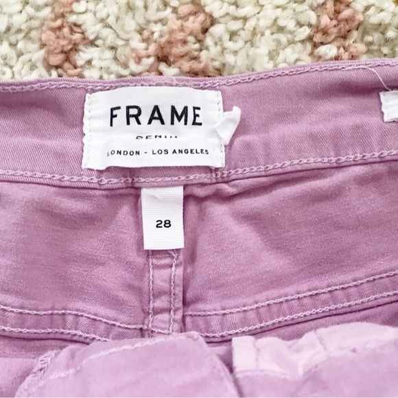 FRAME le cutoff denim shorts lilac size 28 - Picture 3 of 4
